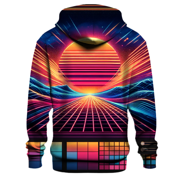 Neon Synth Sunset Hoodie