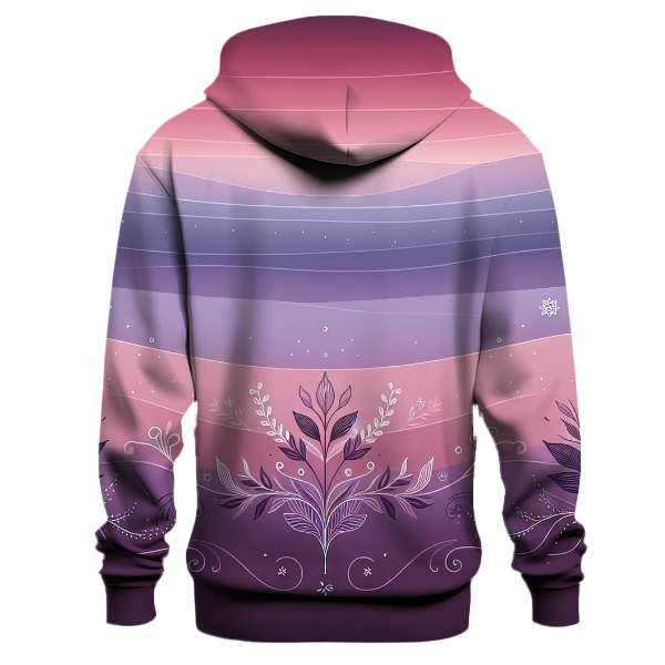 Floral Twilight Gradient Hoodie