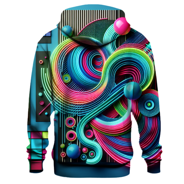 Bold Neon Circles Hoodie