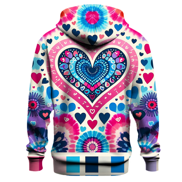 Chic Tie-Dye Heart Hoodie