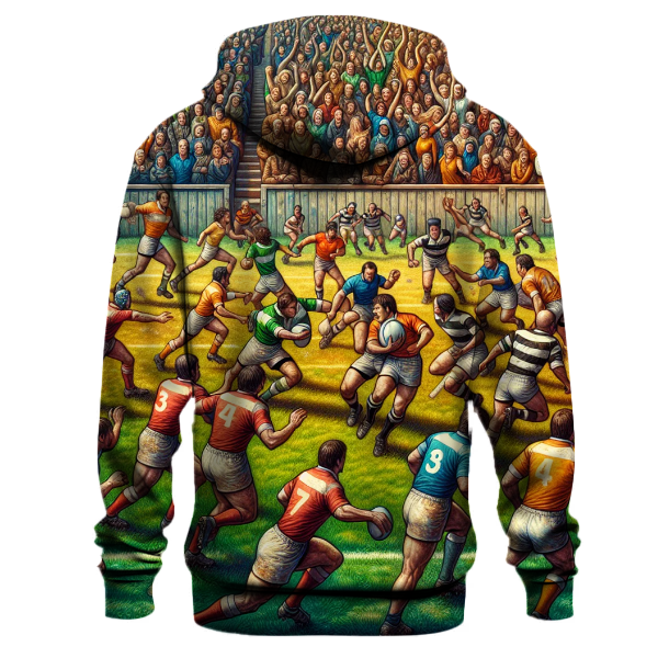 Rugby Tackle Graphics Hoodie