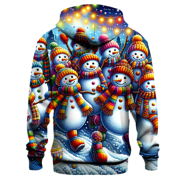 Cheerful Snowmen Parade Hoodie