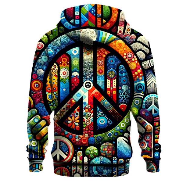 Nostalgic Peace Signs Hoodie
