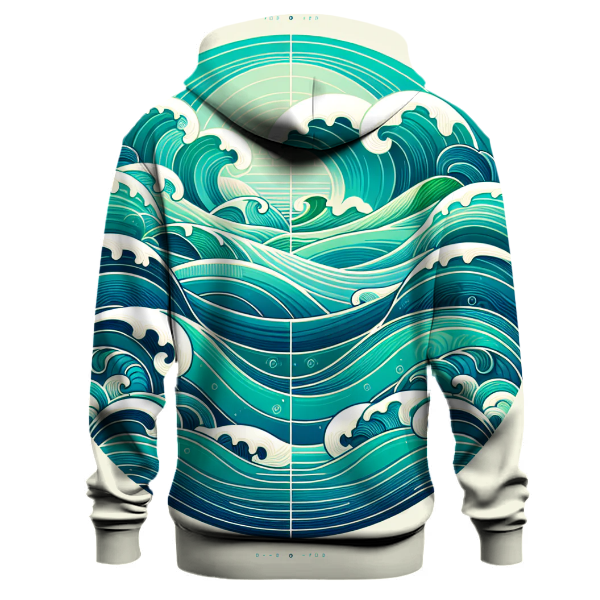 Ocean Wave Ombre Gradient Hoodie