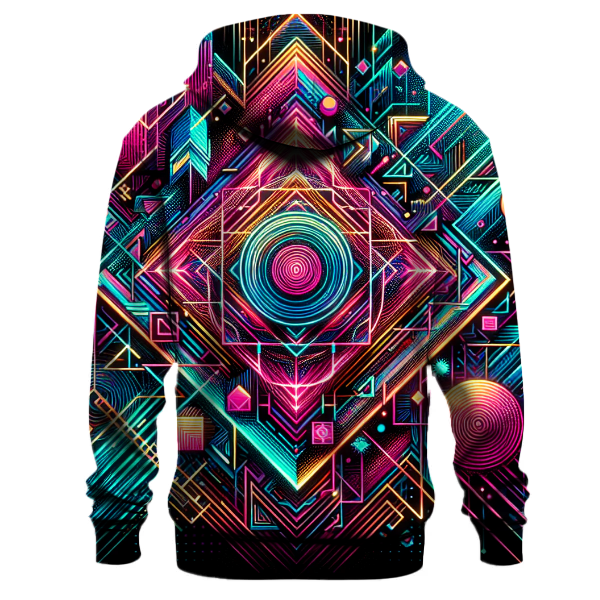 Neon Fusion Design Hoodie