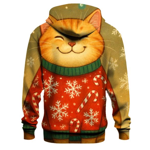 Christmas Sweater Cat Hoodie