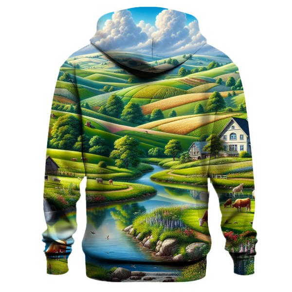 Serene Countryside Retreat Hoodie