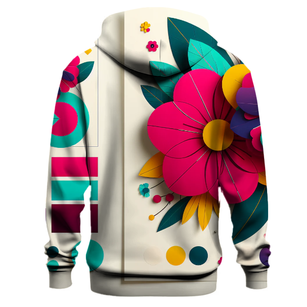 Funky Abstract Floral Hoodie