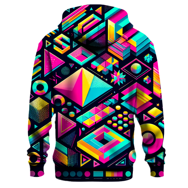Funky 80s Geometric Bliss Hoodie