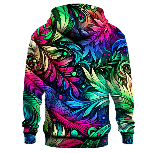 Neon Jungle Pulse Tie-Dye Hoodie