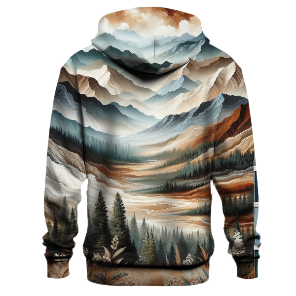 Majestic Mountains Tie-dye Design Hoodie