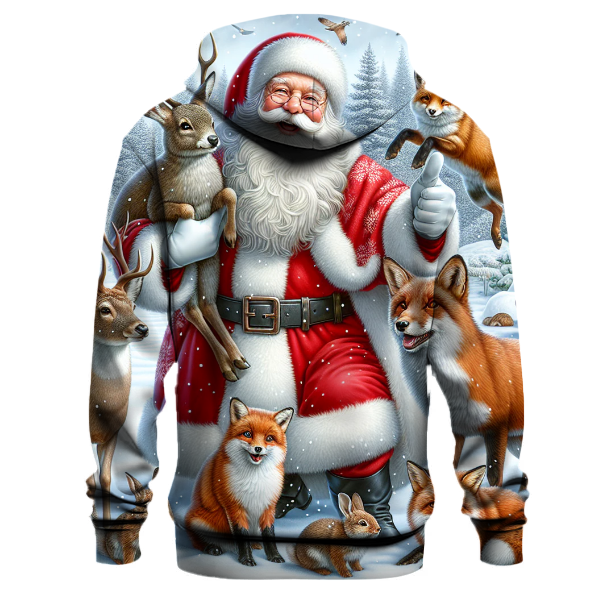 Santa's Winter Woodland Friends Hoodie
