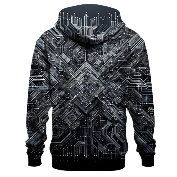Futuristic Circuitry Illusion Hoodie