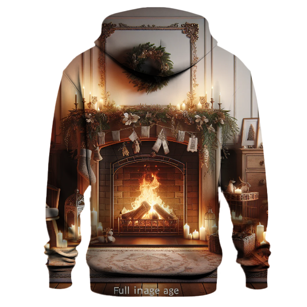 Festive Fireplace Ambiance Hoodie