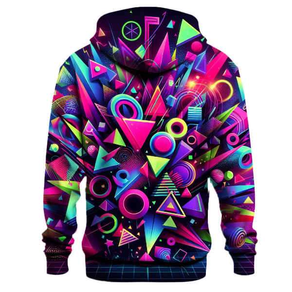 Geometric Neon Explosion Hoodie
