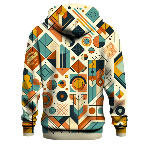 Chic Retro Geometric Shapes Hoodie