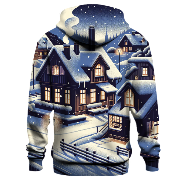 Peaceful Snowy Village Hoodie