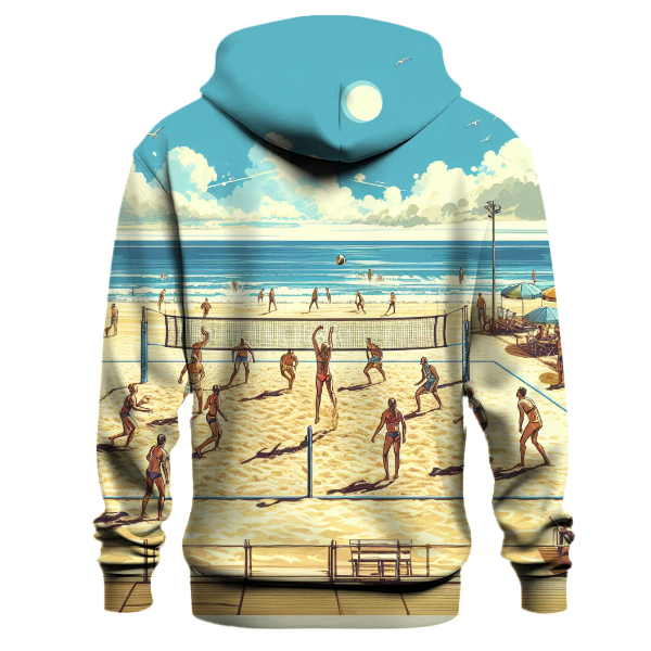 Beach Volleyball Sunburst Hoodie