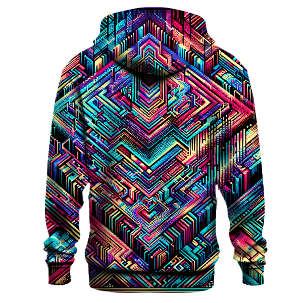 Glowing Glitch Labyrinth Hoodie