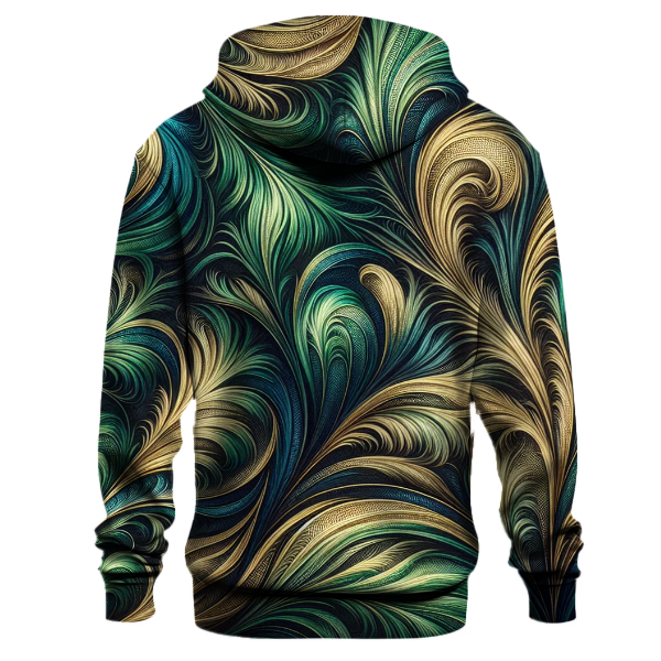 Peacock Plume Tie-dye Design Hoodie