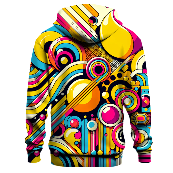 Groovy Circles and Lines Design Hoodie