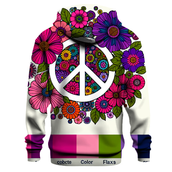 Peaceful Floral Whimsy Hoodie