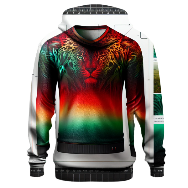 Fiery Jungle Gradient Hoodie