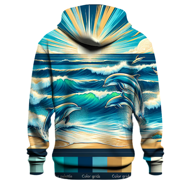 Playful Ocean Waves Hoodie