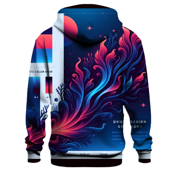 Midnight Coral Glow Hoodie