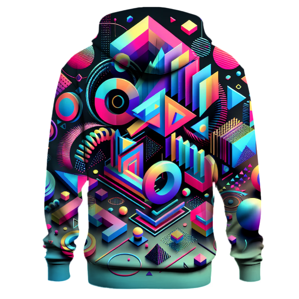 Radical 80s Neon Shapes Hoodie