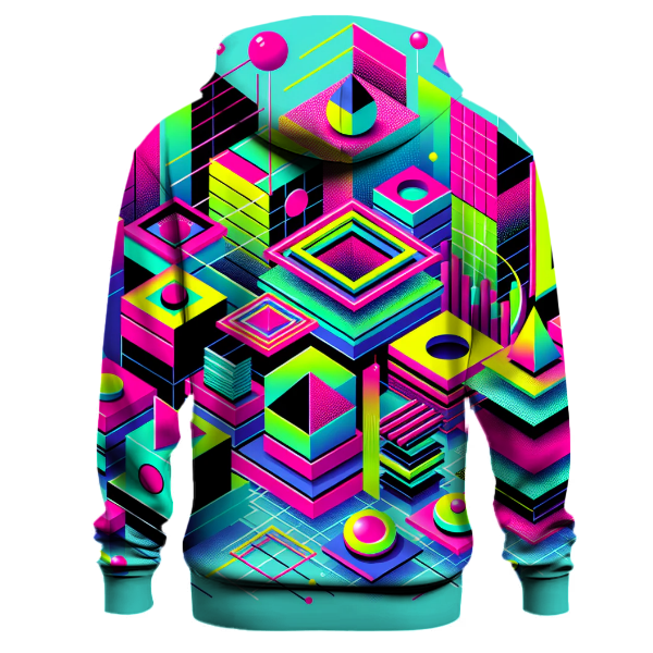 Bright Neon Geometrics Hoodie
