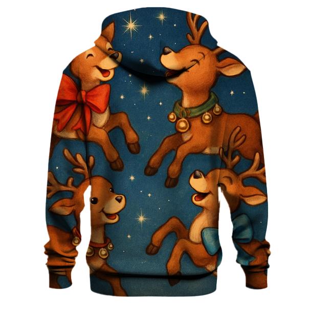 Jolly Santa's Reindeer Hoodie