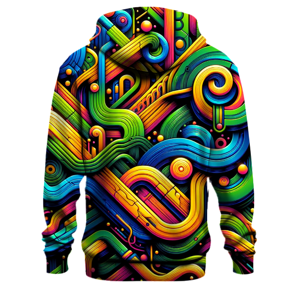 Neon Jungle Maze Hoodie