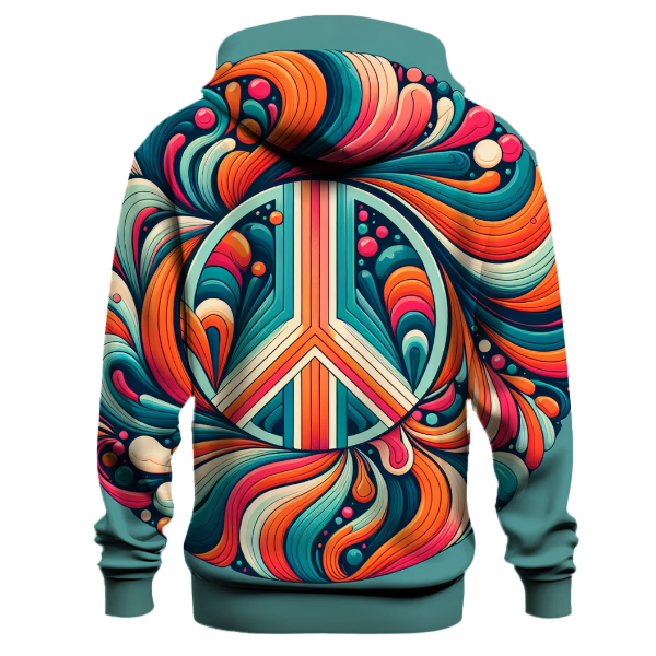 Peace Sign Patchwork Hoodie