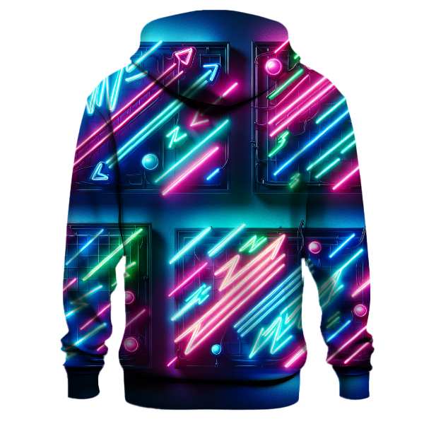 Neon Lights Retro Hoodie