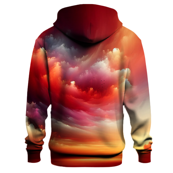 Fiery Red Sunset Hoodie