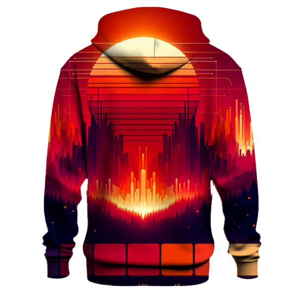 Crimson Blaze Gradient Hoodie