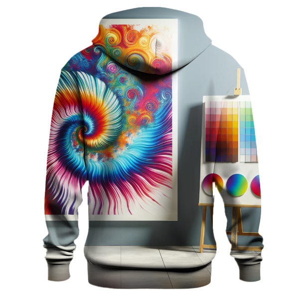 Rainbow Tie-Dye Burst Hoodie