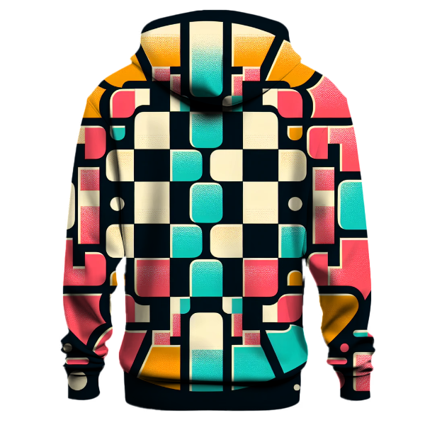 Neon Checkered Groove Hoodie