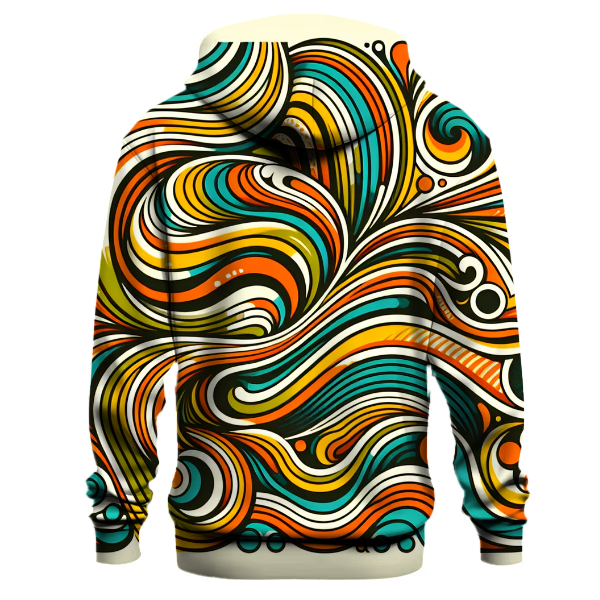 Groovy Retro Lines Hoodie