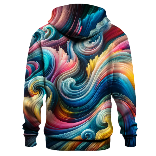 Colorful Abstract Waves Hoodie