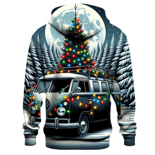 Retro Christmas Camper Adventure Hoodie
