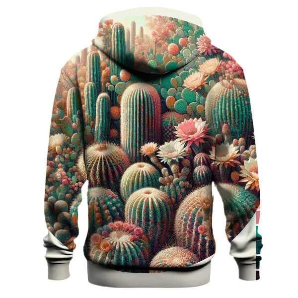 Cactus Bloom Tie-dye Design Hoodie