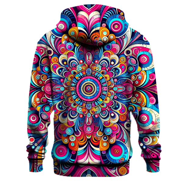 Colorful Kaleidoscope Tie-dye Design Hoodie