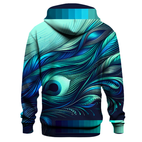 Iridescent Peacock Feathers Hoodie