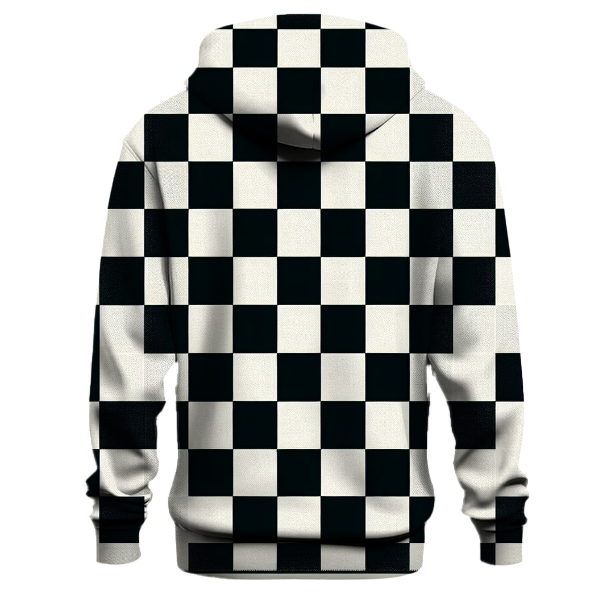 Retro Checkerboard Chic Hoodie