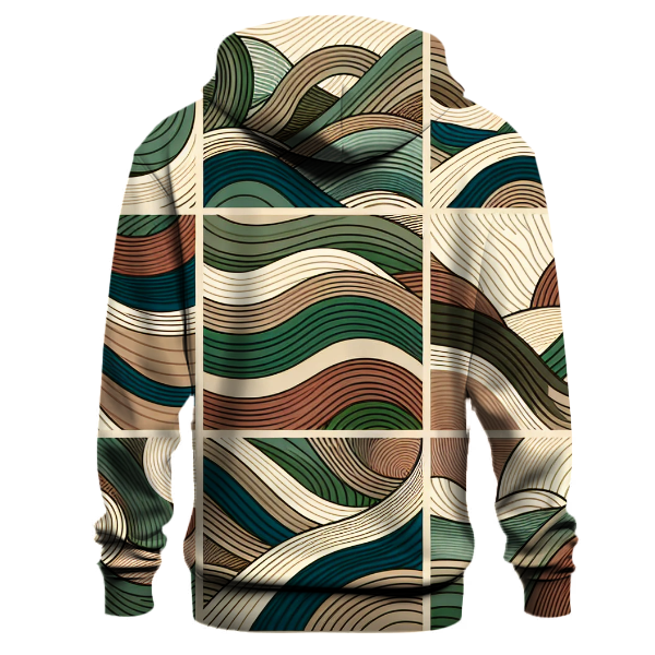Earthy Tones and Waves Hoodie
