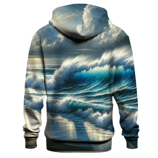 Artful Ocean Wave Dynamics Hoodie