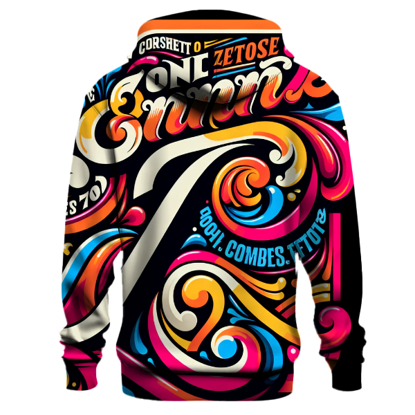Retro Typography Groove Hoodie