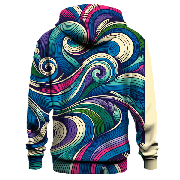 Dynamic Color Waves Hoodie
